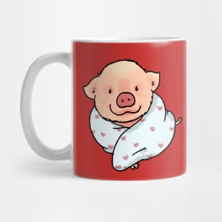 cute pig in a blanket Mug